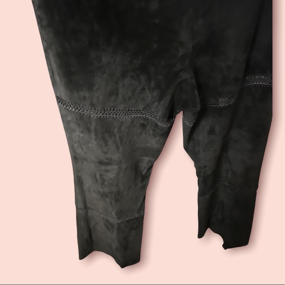 70's lace-up leather pants soft ultra black suede ANNEX - Picture 3 of 7